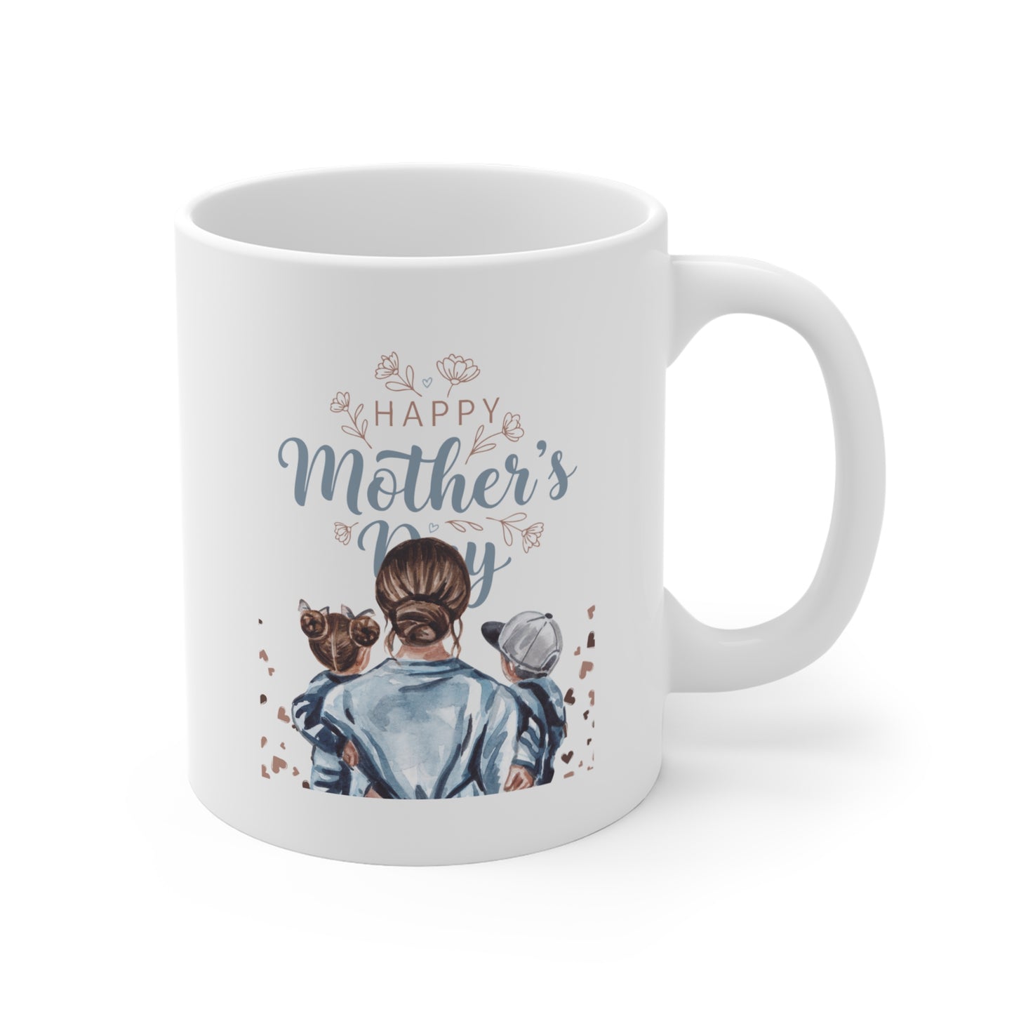 Happy Mother's Day Ceramic Mug | Beautiful Floral Coffee Mug Gift for Mom | Mother's Day Gift UAE