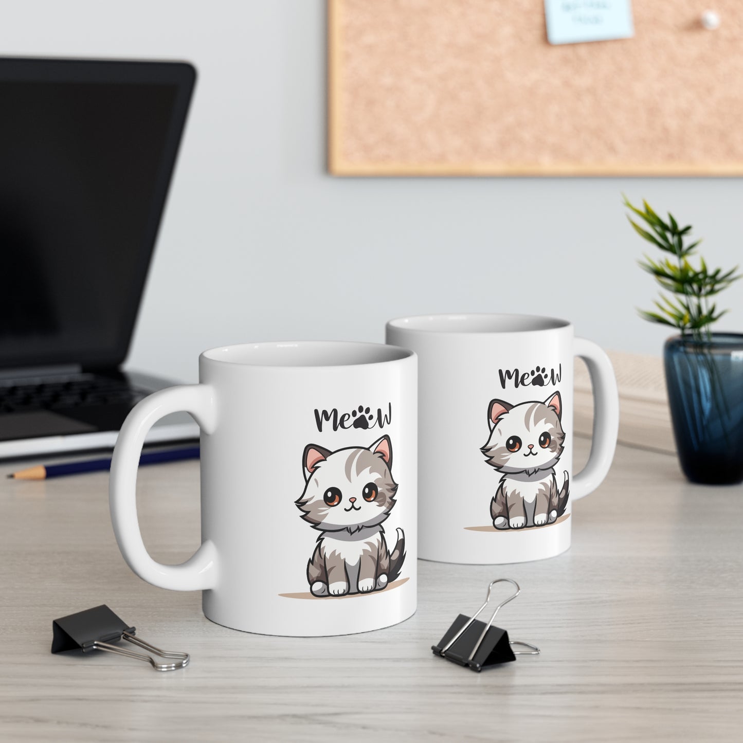 Cute Meow Cat Coffee Mug | Premium Ceramic Tea & Coffee Cup | Perfect Gift for Cat Lovers