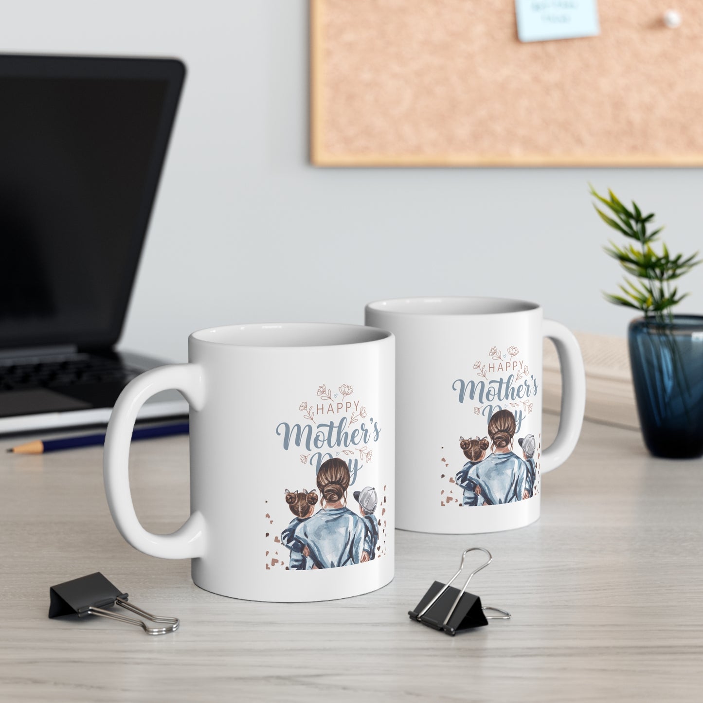 Happy Mother's Day Ceramic Mug | Beautiful Floral Coffee Mug Gift for Mom | Mother's Day Gift UAE