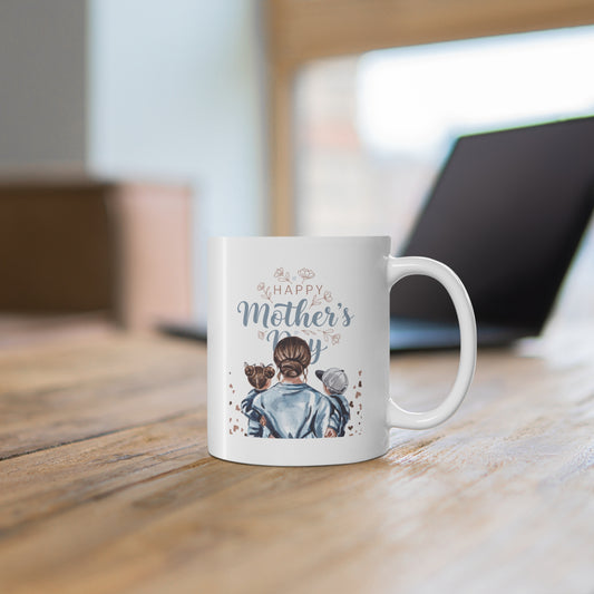 Happy Mother's Day Ceramic Mug | Beautiful Floral Coffee Mug Gift for Mom | Mother's Day Gift UAE